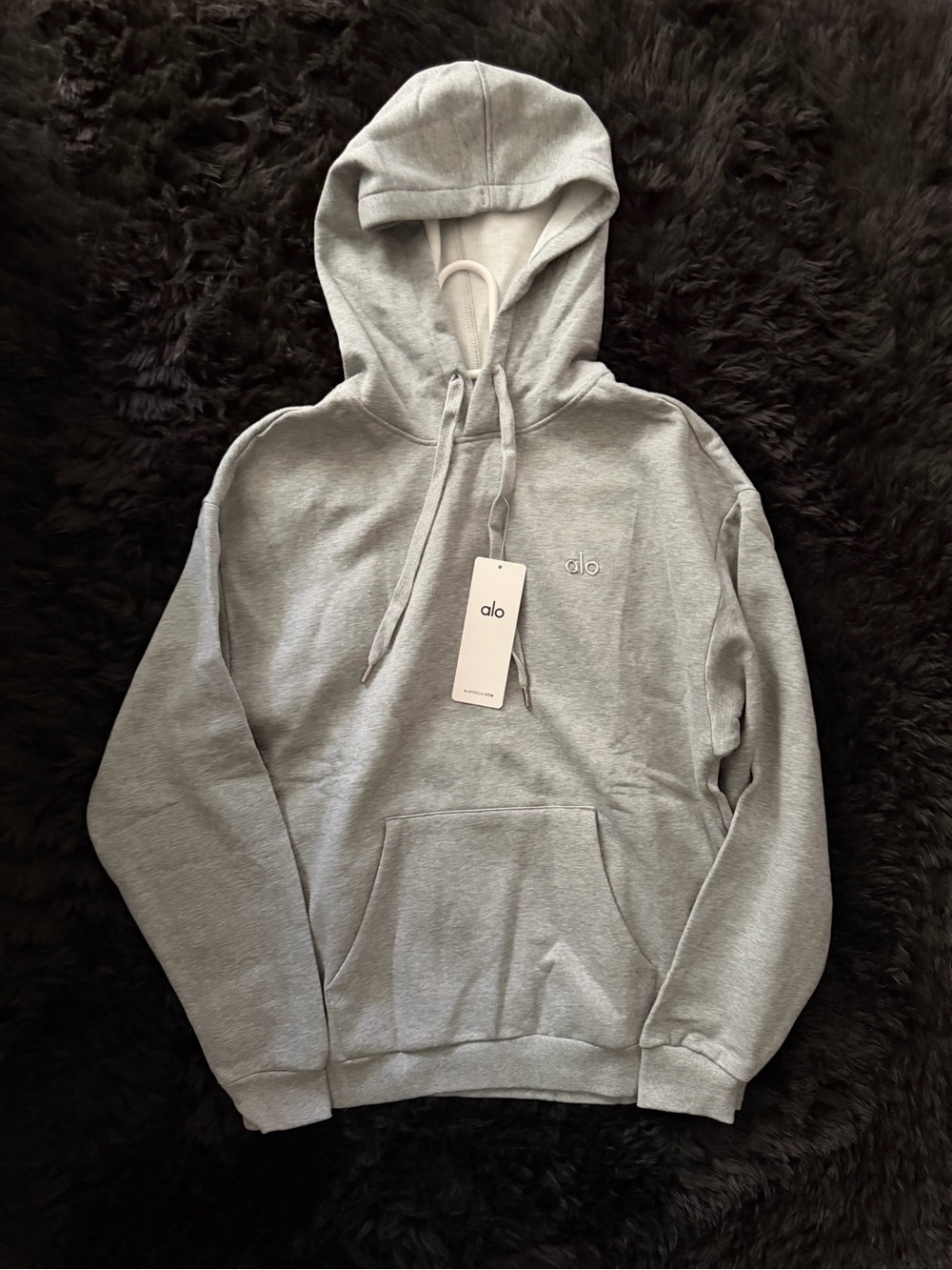 ALO Yoga Men’s Light Grey Hoodie Pullover